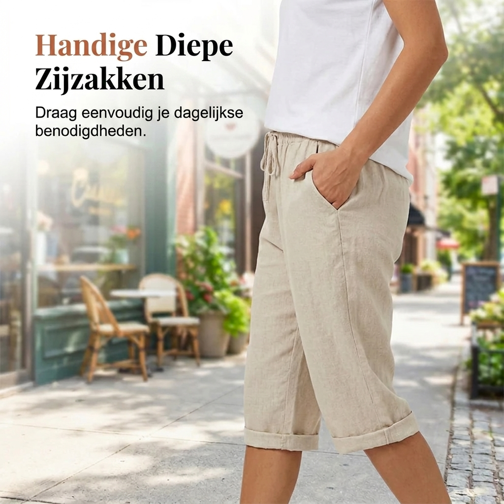 Vermeulen® | Katoen linnen Dames Shorts